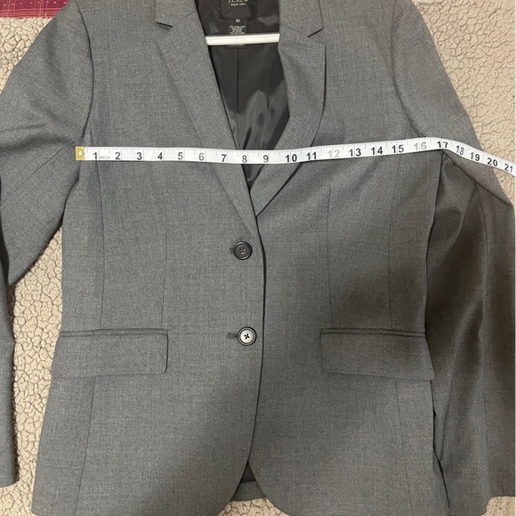J Crew Grey 2-piece Suit, Size 10 - Picture 7 of 9